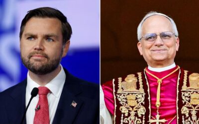 Vance says he won’t play ‘politicization of the Pope game’ split of pope and jd vance jpg